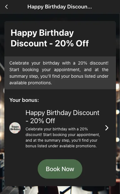 Details van de verjaardagsbonus